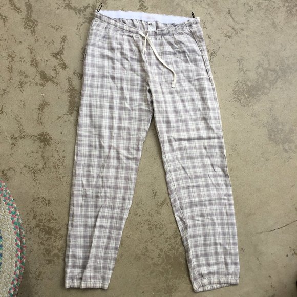 Silver and Gray Plaid Lounge Pants - Picture 1 of 9